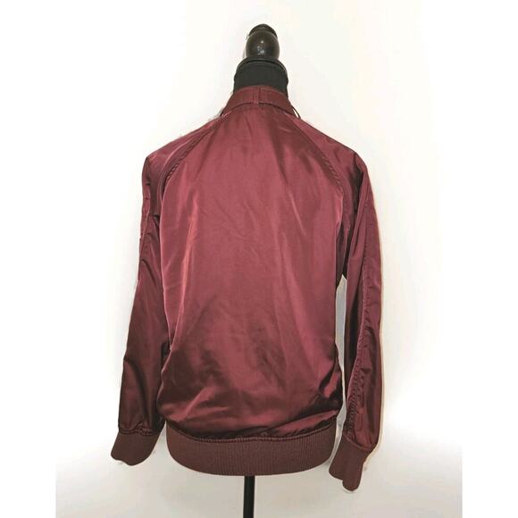 Women's Members Only Satin Cafe Racer Satin Bomber Jacket Size XS - Picture 6 of 12